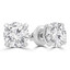 3/4 CTW Round Diamond 4-Prong Stud Earrings in 14K White Gold (MD240012)