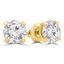 7/8 CTW Round Diamond 4-Prong Stud Earrings in 14K Yellow Gold (MD240014)