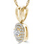 3/5 CTW Round Diamond Double Cushion Halo Pendant Necklace in 14K Yellow Gold (MD240027)