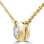 1/4 CT Round Diamond Bezel Set Necklace in 14K Yellow Gold (MD240031)
