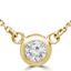 1/4 CT Round Diamond Bezel Set Necklace in 14K Yellow Gold (MD240033)