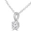 1/4 CT Round Diamond Solitaire Pendant Necklace in 14K White Gold (MD240035)