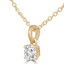 1/4 CT Round Diamond Solitaire Pendant Necklace in 14K Yellow Gold (MD240037)