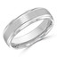 7 MM Satin Center Polished Edges Classic Mens Wedding Band Ring in 10K White Gold (MD240040)
