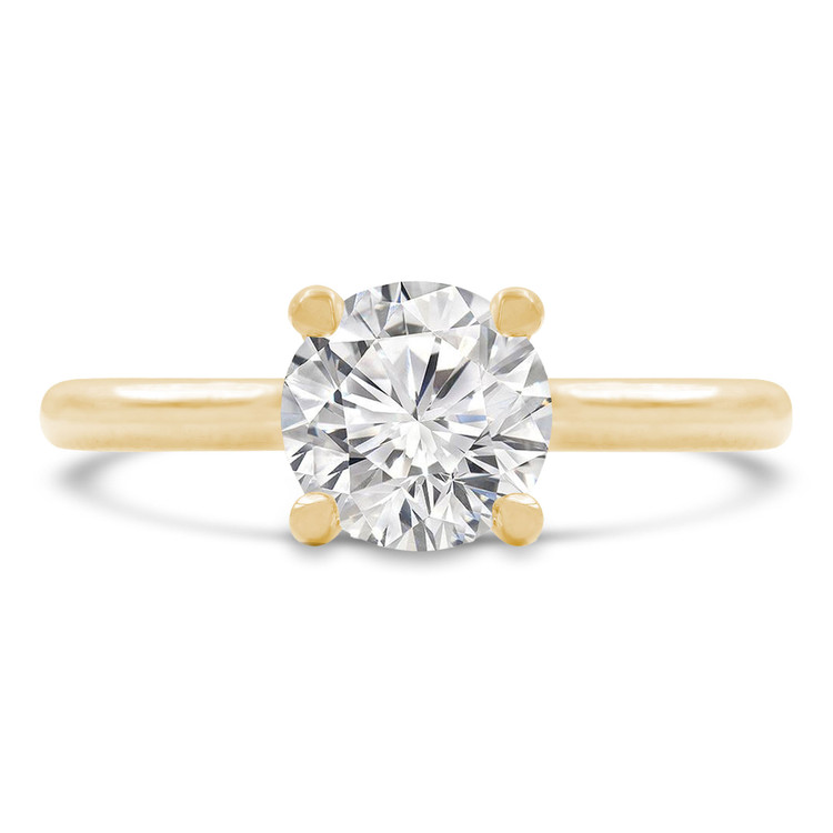 2 1/20 CT Round Diamond 4-Prong Solitaire Engagement Ring in 18K Yellow Gold (MD240041)