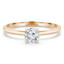 1/3 CT Round Diamond 4-Prong Solitaire Engagement Ring in 14K Yellow Gold (MD240046)