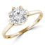 2/5 CT Round Diamond 8-Prong Solitaire Engagement Ring in 14K Yellow Gold (MD240057)