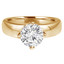 1 1/2 CT Round Lab Created Diamond 4-Prong Solitaire Engagement Ring in 14K Yellow Gold (MD240063)