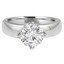1 1/2 CT Round Lab Created Diamond 4-Prong Solitaire Engagement Ring in 14K White Gold (MD240064)