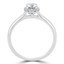 1/3 CTW Round Diamond Cushion Halo Engagement Ring in 14K White Gold (MD240076)