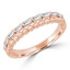 1/3 CTW Baguette Diamond Split Beaded Semi-Eternity Anniversary Wedding Band Ring in 18K Rose Gold (MDR230002)
