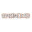 2/5 CTW Baguette Diamond Accent Patterned Semi-Eternity Anniversary Wedding Band Ring in 18K Rose Gold (MDR230004)