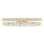 1/4 CTW Baguette Diamond Split Beaded Semi-Eternity Anniversary Wedding Band Ring in 18K Yellow Gold (MDR230006)