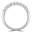 2/5 CTW Baguette Diamond Staggered Set Semi-Eternity Anniversary Wedding Band Ring in 18K White Gold (MDR230013)