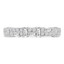 1/2 CTW Baguette Diamond Accent Patterned Semi-Eternity Anniversary Wedding Band Ring in 18K White Gold (MDR230015)
