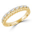 1/3 CTW Baguette Diamond Split Beaded Semi-Eternity Anniversary Wedding Band Ring in 18K Yellow Gold (MDR230016)