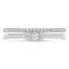 1/4 CTW Baguette Diamond Split Beaded Semi-Eternity Anniversary Wedding Band Ring in 18K White Gold (MDR230017)