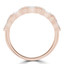 2/5 CTW Baguette Diamond Marquise Cluster Semi-Eternity Anniversary Wedding Band Ring in 18K Rose Gold (MDR230018)