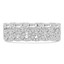 5/8 CTW Baguette Diamond Two-row Spiral & Alternating Round Semi-Eternity Anniversary Wedding Band Ring in 18K White Gold (MDR230020)