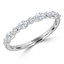 2/5 CTW Oval Diamond Alternating Round Shared Prong Semi-Eternity Anniversary Wedding Band Ring in 18K White Gold (MDR230021)