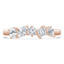 3/5 CTW Multi-shaped Diamond 5 Classic Shape Semi-Eternity Anniversary Wedding Band Ring in 18K Rose Gold (MDR230022)