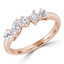 3/5 CTW Multi-shaped Diamond 5 Classic Shape Semi-Eternity Anniversary Wedding Band Ring in 18K Rose Gold (MDR230022)