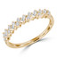 1/4 CTW Baguette Diamond Alternating Round Semi-Eternity Anniversary Wedding Band Ring in 18K Yellow Gold (MDR230023)