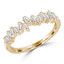 2/5 CTW Baguette Diamond Staggered Set Semi-Eternity Anniversary Wedding Band Ring in 18K Yellow Gold (MDR230024)