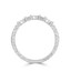 1/4 CTW Baguette Diamond Split Beaded Semi-Eternity Anniversary Wedding Band Ring in 18K White Gold (MDR230028)