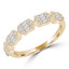 2/5 CTW Baguette Diamond Marquise Cluster Semi-Eternity Anniversary Wedding Band Ring in 18K Yellow Gold (MDR230030)
