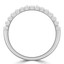 1/3 CTW Baguette Diamond Split Beaded Semi-Eternity Anniversary Wedding Band Ring in 18K White Gold (MDR230031)