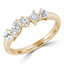 3/5 CTW Multi-shaped Diamond 5 Classic Shape Cocktail Anniversary Wedding Band Ring in 18K Yellow Gold (MDR230038)