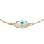 Enamaled Evil Eye Chain Bracelet in 14K Yellow Gold (MDR230040)