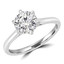 1/3 CT Round Lab Created Diamond 6-Prong Solitaire Engagement Ring in 14K White Gold (MD240098)