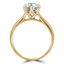 1/3 CT Round Lab Created Diamond 6-Prong Solitaire Engagement Ring in 14K Yellow Gold (MD240100)
