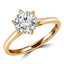 1/3 CT Round Lab Created Diamond 6-Prong Solitaire Engagement Ring in 14K Yellow Gold (MD240101)
