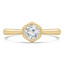 1/2 CT Round Lab Created Diamond 6-Prong Open Bridge Solitaire Engagement Ring in 14K Yellow Gold (MD240102)