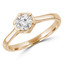 1/2 CT Round Lab Created Diamond 6-Prong Open Bridge Solitaire Engagement Ring in 14K Yellow Gold (MD240103)
