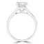 1/2 CT Round Lab Created Diamond Cathedral Solitaire Engagement Ring in 14K White Gold (MD240104)