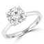 1/2 CT Round Lab Created Diamond Cathedral Solitaire Engagement Ring in 14K White Gold (MD240105)