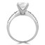 7/8 CTW Round Diamond Solitaire with Accents Engagement Ring in 14K White Gold (MD240119)