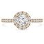1 1/10 CTW Round Diamond High Set Halo Engagement Ring in 14K Yellow Gold (MD240120)