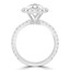 2 1/6 CTW Pear Diamond Pear Halo Engagement Ring in 14K White Gold with Accents (MD240141)