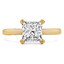 1 1/8 CTW Princess Diamond Hidden Halo Solitaire with Accents Engagement Ring in 14K Yellow Gold (MD240147)