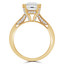1 1/8 CTW Princess Diamond Hidden Halo Solitaire with Accents Engagement Ring in 14K Yellow Gold (MD240147)