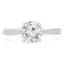 1 1/10 CTW Round Diamond Tapered Solitaire with Accents Engagement Ring in 14K White Gold (MD240150)