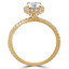 1 7/8 CTW Round Diamond Cushion Halo Engagement Ring in 14K Yellow Gold with Accents (MD240152)