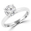 1 CT Round Lab Created Diamond Solitaire Engagement Ring in 14K White Gold (MD240165)