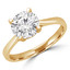 1 1/20 CT Round Lab Created Diamond Tapered Solitaire Engagement Ring in 14K Yellow Gold (MD240173)
