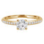 2/3 CTW Round Lab Created Diamond Solitaire with Accents Engagement Ring in 14K Yellow Gold (MD240193)